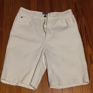 Denim & Co white jean shorts